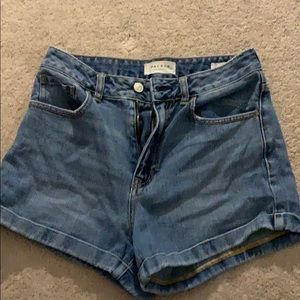 pacsun denim mom shorts